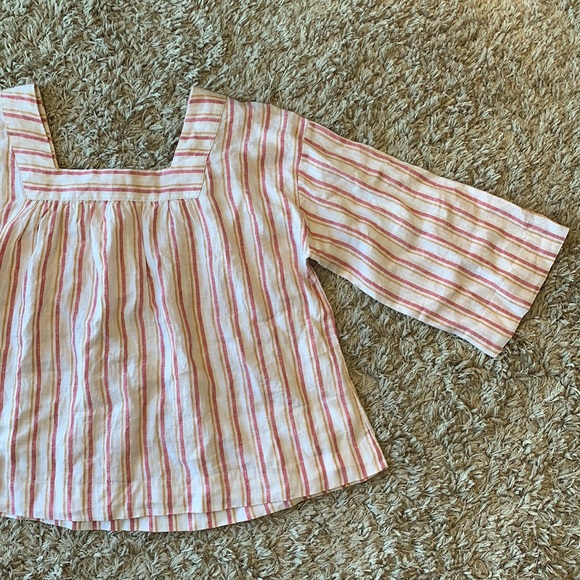 RACHEL ZOE 100% Linen Striped Top - Picture 10 of 14